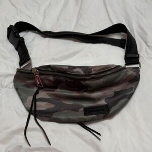 Rebecca Minkoff Camouflage Belt Bag in Green and Brown